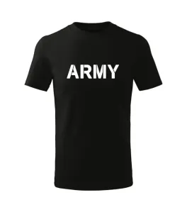 DRAGOWA Dětské krátké tričko Army, černá - 10let/146cm