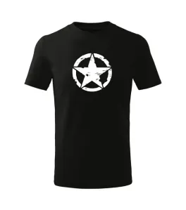 DRAGOWA Dětské krátké tričko Star, černá - 8let/134cm #4274581