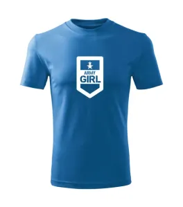 DRAGOWA Dětské krátké tričkoArmy girl, modrá - 4roky/110cm