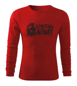 DRAGOWA Fit-T tričko s dlouhým rukávem Aristón, červená 160g / m2 - M