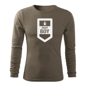 DRAGOWA Fit-T tričko s dlouhým rukávem army boy, olivová 160g / m2 - S #4274771