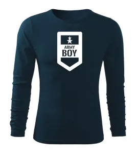 DRAGOWA Fit-T tričko s dlouhým rukávem army boy, tmavě modrá 160g / m2 - L