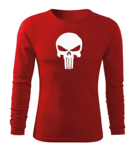 DRAGOWA Fit-T tričko s dlouhým rukávem punisher, červená 160g / m2 - XL #4275278