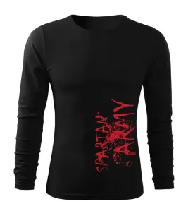 DRAGOWA Fit-T tričko s dlouhým rukávem RedWar, černá 160g / m2 - 3XL