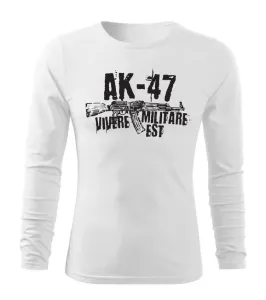 DRAGOWA Fit-T tričko s dlouhým rukávem Seneca AK-47, bílá 160g / m2 - XL #4275331