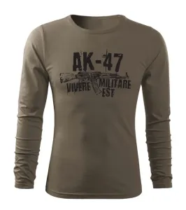DRAGOWA Fit-T tričko s dlouhým rukávem Seneca AK-47, olivová 160g/m2 - S #4275346