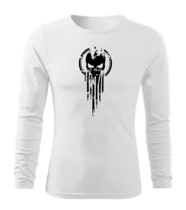 DRAGOWA Fit-T tričko s dlouhým rukávem skull, bílá 160g / m2 - L #4275359