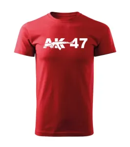 DRAGOWA krátké tričko ak47, červená 160g/m2 - XS