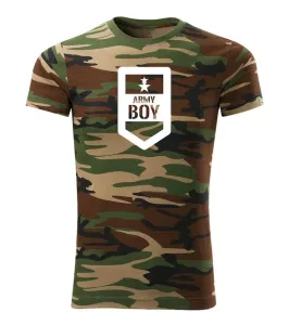 DRAGOWA krátké tričko army boy, maskáčová 160g/m2 - XS