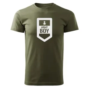 DRAGOWA krátké tričko army boy, olivová 160g/m2 - XS
