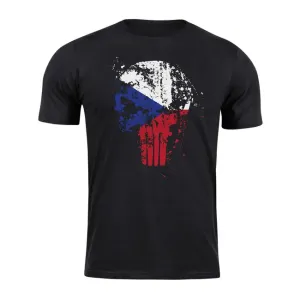 DRAGOWA krátké tričko Český Punisher, černé - 3XL