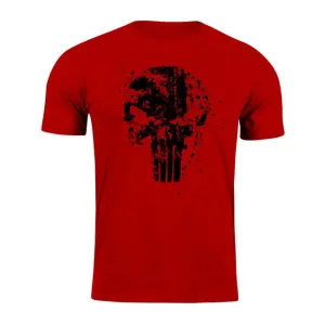 DRAGOWA krátké tričko Frank the Punisher, červená 160g/m2 - 4XL