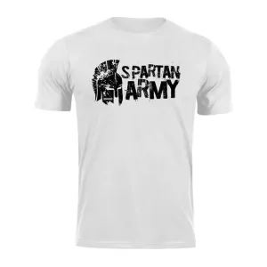 DRAGOWA krátké tričko spartan army Aristón, bílá 160g/m2 - M