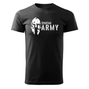 DRAGOWA krátké tričko spartan army, černá 160g/m2 - XXL