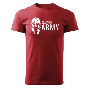 DRAGOWA krátké tričko spartan army, červená 160g/m2 - 4XL #4276388