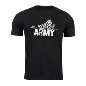 DRAGOWA krátké tričko spartan army Nabis, černá 160g/m2 - 3XL
