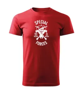 DRAGOWA krátké tričko special forces, červená 160g/m2 - XS