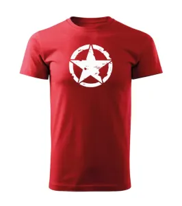 DRAGOWA krátké tričko star, červená 160g/m2 - XS