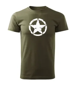 DRAGOWA krátké tričko star, olivová 160g/m2 - 4XL