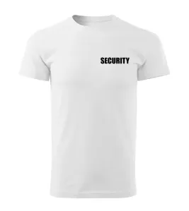 DRAGOWA tričko s nápisem SECURITY, bílé - 3XL
