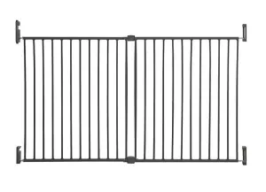 DREAMBABY - Zábrana bezpečnostní Broadway 2-panelová extra široká 76-134,5 cm šedá
