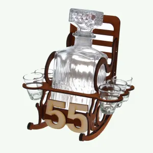 Dřevěná židle s lahví k 55. narozeninám #2792335