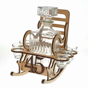 Dřevěná židle s lahví k 45. narozeninám #5630381
