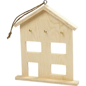 Dřevěný domeček na klíče (Dekorace na klíče)