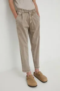 Kalhoty Drykorn pánské, hnědá barva, jednoduché #5882636