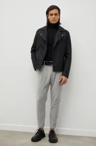 Kalhoty Drykorn pánské, šedá barva, jednoduché #5017744