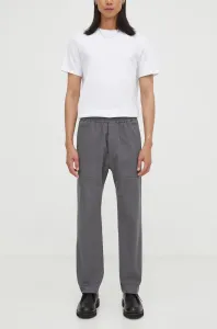 Kalhoty Drykorn pánské, šedá barva, jednoduché #6116097