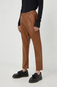Vlněné kalhoty Drykorn pánské, hnědá barva, přiléhavé #2031939