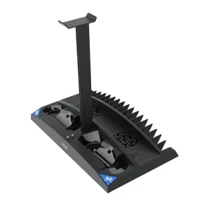Herní ovladač iPega P4009 nabíjecí stanice s chlazením pro PS5/PS4 Black