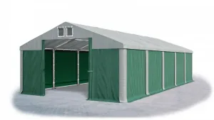 Skladový stan 5x10x2,5m střecha PVC 560g/m2 boky PVC 500g/m2 konstrukce ZIMA PLUS Zelená Šedá Šedá