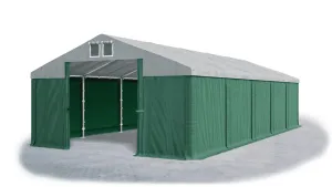Skladový stan 5x10x2,5m střecha PVC 560g/m2 boky PVC 500g/m2 konstrukce ZIMA PLUS Zelená Šedá Zelená