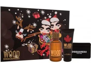 Dsquared² Wood For Him - EDT 100 ml + sprchový gel 100 ml + pouzdro na karty