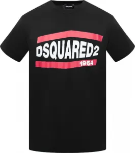 Dsquared2 pánské tričko Barva: černá, Velikost: S #1133326