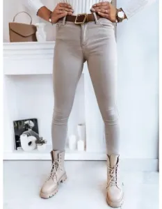Dámské džínové kalhoty LODGE světle béžová barva