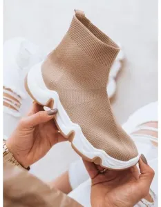 Dámské ponožkové boty SOCKY khaki barva