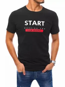 Buďchlap Černé tričko s nápisem Start #1923895