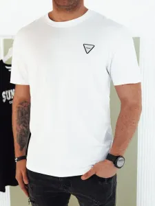 Dstreet Módní bílé pánské tričko v trendy provedení