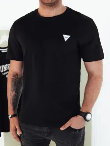 Dstreet Módní černé pánské tričko v trendy provedení