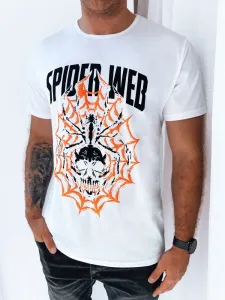 Buďchlap Originální bílé tričko s nápisem Spider #4536272