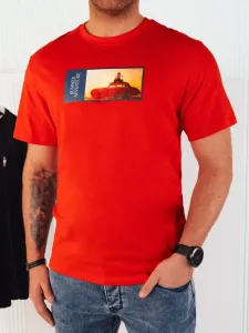 Dstreet Originální červené tričko s nápisem #6081948