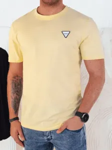 Dstreet Trendy světle žluté tričko s ozdobným prvkem #6137888