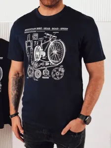 Dstreet Trendy tmavě modré tričko pro cyklisty