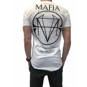 Pánské bílé tričko s potiskem Mafia Store