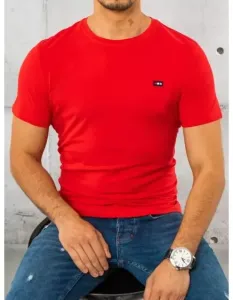 Pánské jednobarevné červená tričko