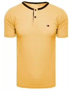 Pánské tričko BUTTONS žluté