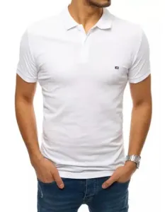 Pánské tričko s límcem bílé